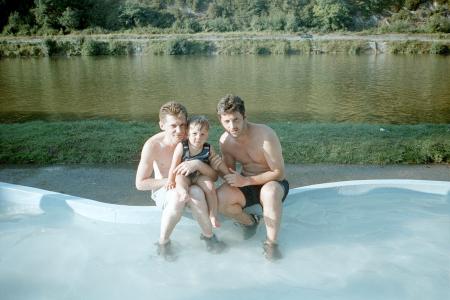 Quentin, son parrain et son papa