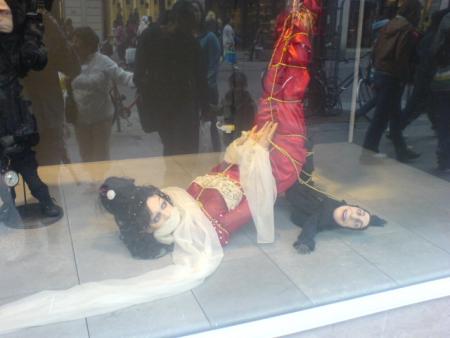 vitrine original des magasins d'Anvers