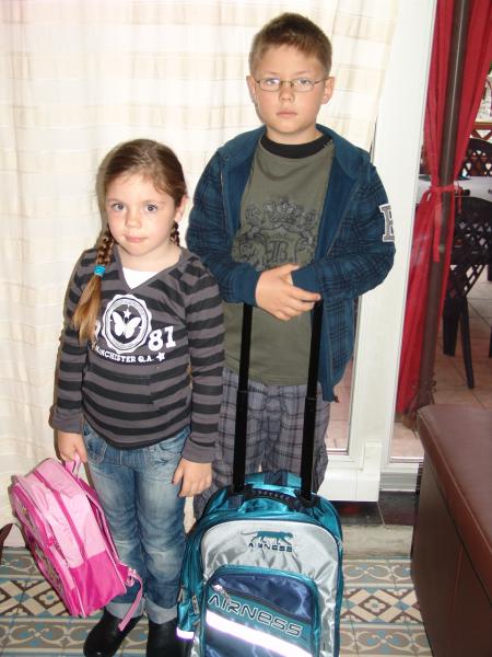 les enfants pret pour la rentr�e des classes